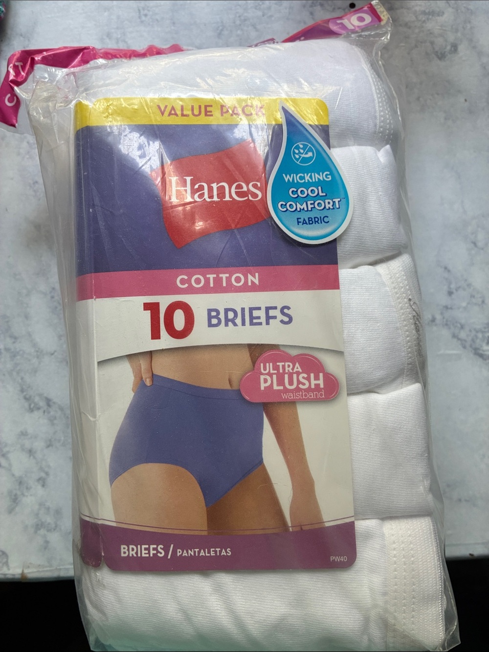 Hanes White Cotton Briefs Value Pack - 10 Pack